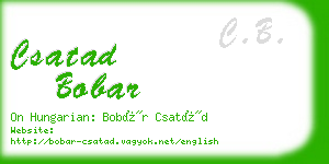 csatad bobar business card